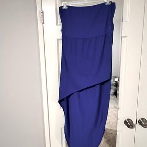 Strapless Hi-Low Maxi Dress